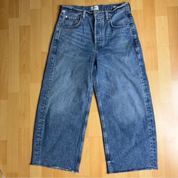 Citizens Of Humanity Ayla Barrel Bow Leg Jean in Telegraph Raw Hem 27 - Picture 7 of 16